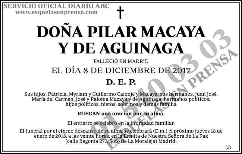 Pilar Macaya y de Aguinaga